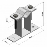 Кронштейн Rexant для мачт плоский 100мм П-образный