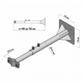 Кронштейн Rexant для мачт Крым телескопический 40-70см