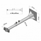 Кронштейн Rexant для мачт Крым телескопический 30-50см