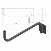 Кронштейн эфирный Rexant поворотный 100см d22мм Г-образный