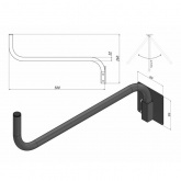 Кронштейн эфирный Rexant поворотный 50см d22мм Г-образный