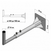 Кронштейн эфирный телескопический Rexant 64-110см d30мм