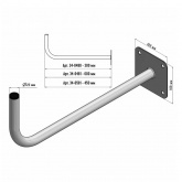 Кронштейн эфирный Rexant 60см d22мм Г-образный