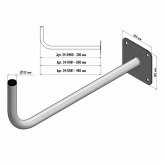 Кронштейн эфирный Rexant 30см d22мм Г-образный