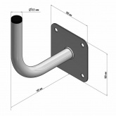 Кронштейн эфирный Rexant 14,5см d22мм Г-образный