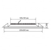 Светодиодная панель LED Feron AL2111 12W 4000k 960lm 160х160х35mm
