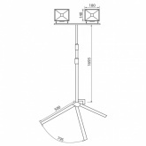 Прожектор на штативе 2х500W желтый