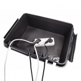 Бокс водонепроницаемый для подключения удлинителя на улице 5 выходов IP55 330х230х140