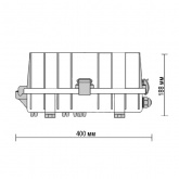 Корпус для ЭМПРА Foton FL-01 BOX 1000W-2000W IP65 400х265х188