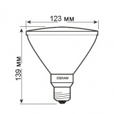 Лампа галогенная Osram Halopar-38 100W 30° 220V E27
