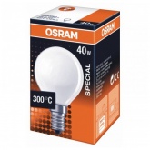 Лампа для духовых шкафов Osram OVEN 40W FR 300°С d45 E14 шарик матовый