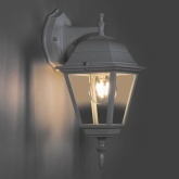 Светильник садово-парковый Классика 4202 E27 185х215х400мм белый (на стену вниз) Feron