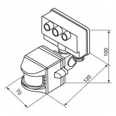 Датчик движения потолочный SEN4B/LX28B 1200W 12m 360° белый