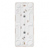 Накладная розетка тройная без заземления со шторками SE Этюд белая