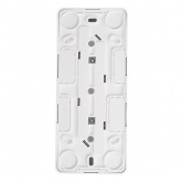 Накладная розетка тройная с заземлением со шторками SE Этюд белая