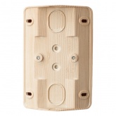 Накладная розетка угловая двойная без заземления SE Этюд сосна