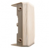 Накладная розетка угловая двойная с заземлением со шторками SE Этюд сосна