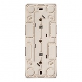 Накладная розетка тройная без заземления со шторками SE Этюд кремовая