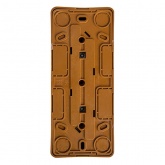 Накладная розетка тройная без заземления SE Этюд темный бук