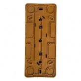 Накладная розетка тройная с заземлением со шторками SE Этюд темный бук