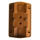 Накладная розетка угловая двойная без заземления SE Этюд темный бук