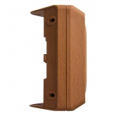 Накладная розетка угловая двойная с заземлением со шторками SE Этюд темный бук