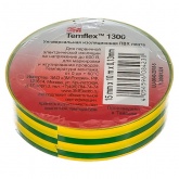 Изолента ПВХ 15мм х 10м (от 0°С до +60°С) 1300 желто-зеленая 3M Temflex