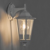 Светильник садово-парковый Классика Feron 6202 E27 225х195х380мм белый (на стену вниз)