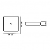 Коробка распаячная Ruvinil 80х80х25 мм открытой проводки бук [уп. 70шт]