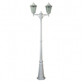 Светильник садово-парковый Классика 6214 2xE27 590х195х2200мм белый (столб 2200мм) Feron