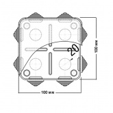 Коробка распаячная Ruvinil Tyco 100х100х50 мм для открытой проводки [уп.48шт] IP54