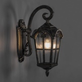 Светильник садово-парковый Замок Feron PL103 E27 150х255х480мм черное золото на стену вниз