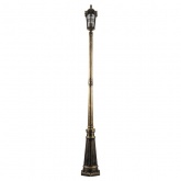 Светильник садово-парковый Замок PL108 E27 150*150*2100мм черное золото (столб 2м)