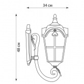 Светильник садово-парковый Замок PL5102 E27 340*230*480мм черное золото (на стену вверх)