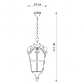 Светильник садово-парковый Замок PL5106 E27 340*230*1100мм черное золото (на цепочке)