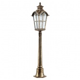 Светильник садово-парковый Замок PL5107 E27 230*230*1400мм черное золото (столб 1,4м)