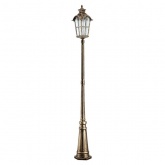 Светильник садово-парковый Замок PL5108 E27 230*230*2350мм черное золото (столб 2,35м)