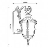 Светильник садово-парковый Шербур PL5002 E27 290*190*460мм темно-коричневое золото (на стену вниз)