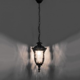 Светильник садово-парковый Шербур PL5005 E27 190*190*880мм темно-коричневое золото (на цепочке)