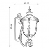 Светильник садово-парковый Шербур PL5011 E27 370*235*560мм темно-коричневое золото (на стену вверх)
