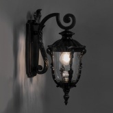 Светильник садово-парковый Шербур PL5012 E27 370*235*560мм темно-коричневое золото (на стену вниз)