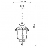 Светильник садово-парковый Шербур PL5015 E27 235*235*950мм темно-коричневое золото (на цепочке)