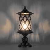 Светильник садово-парковый Тироль PL5024 E27 180*180*415мм черное золото (на постамент)