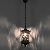 Светильник садово-парковый Тироль PL5025 E27 180*180*825мм черное золото (на цепочке)