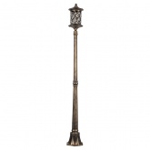 Светильник садово-парковый Тироль PL5027 E27 180*180*1675мм черное золото (столб 1,68м)