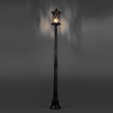 Светильник садово-парковый Тироль PL5027 E27 180*180*1675мм черное золото (столб 1,68м)