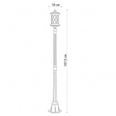 Светильник садово-парковый Тироль PL5027 E27 180*180*1675мм черное золото (столб 1,68м)