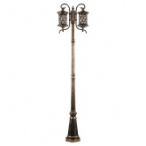 Светильник садово-парковый Тироль PL5028 2*E27 500*180*2140мм черное золото (столб 2,14м)