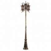 Светильник садово-парковый Тироль PL5029 3*E27 420*420*2140мм черное золото (столб 2,14м)