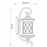 Светильник садово-парковый Тироль PL5031 E27 295*240*630мм черное золото (на стену вверх)